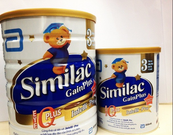 Sản phẩm sữa Similac GainPlus Eye-Q mới (Số 3, dành cho trẻ 1-3 tuổi, chỉ loại hộp 400g và 900g)